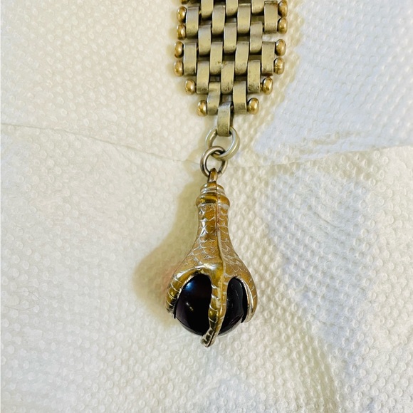 Antique Silver Claw red orb watch fob circa 1890s. - Picture 4 of 11